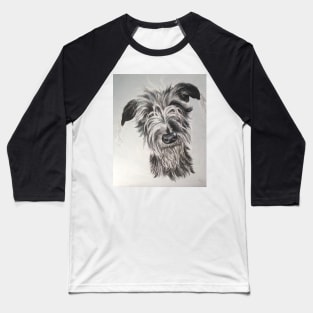 Scruffy Lurcher Baseball T-Shirt